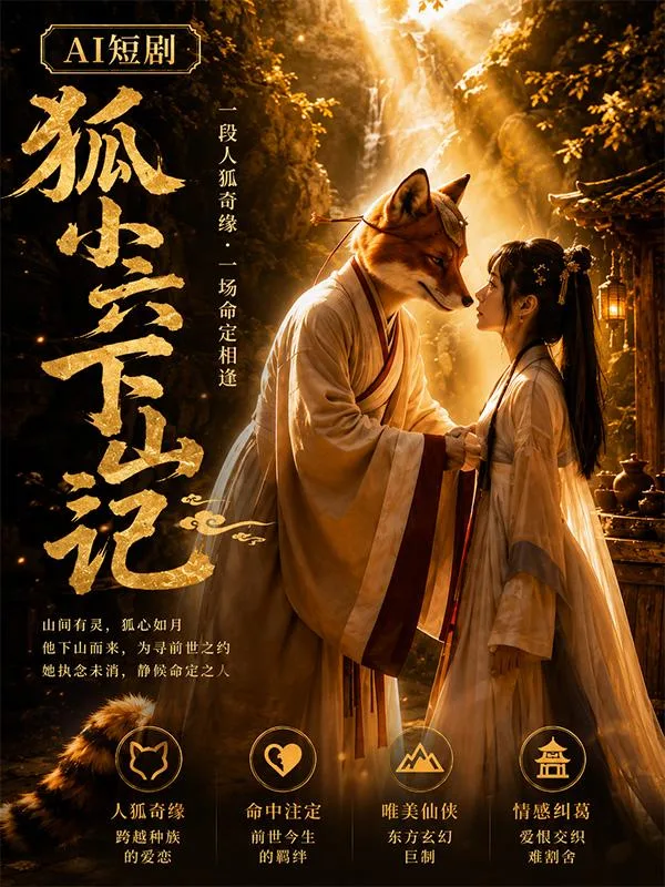 狐小六下山记 狐妖媚术 ai短剧 狐女情欲故事 狐小六缠绵 海报