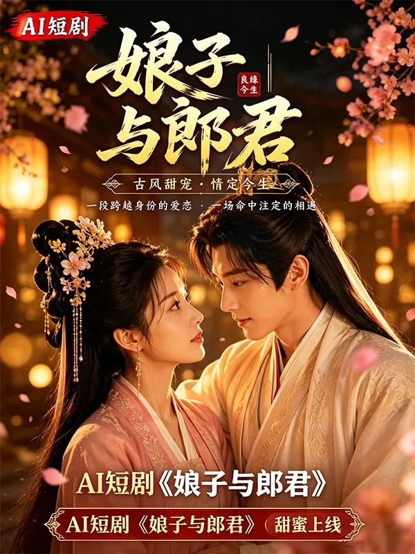 娘子与郎君 娘子郎君亲密 ai短剧 娘子情欲故事 郎君缠绵 海报