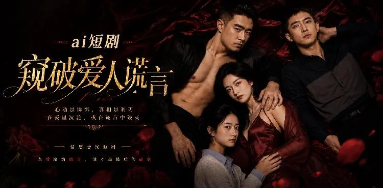 爱人谎言被窥破 妻子秘密暴露 ai短剧 夫妻情感危机 深夜对质缠绵往事 海报