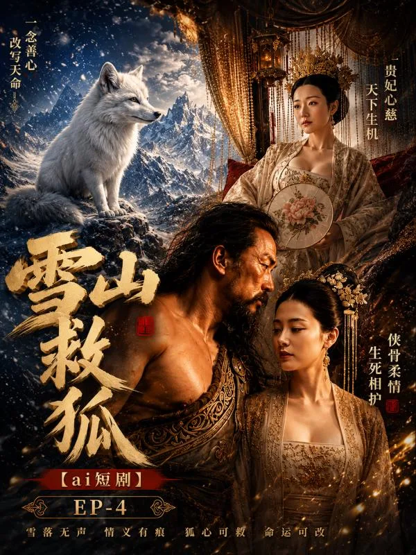 雪山救狐榨恩记 EP-4 狐女深入报恩 ai短剧 雪山情欲故事 狐女缠绵 海报